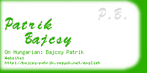 patrik bajcsy business card